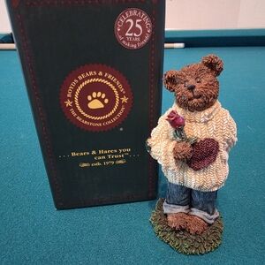 Boyds Bears & Friends Figurine with Rose